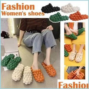 Zapatillas desechables Summer Slippers New Personalidad Burbuja Fashion Home Mas Bottom Sandalias para mujeres Men Slides Drop entrega 2022 Dhubj