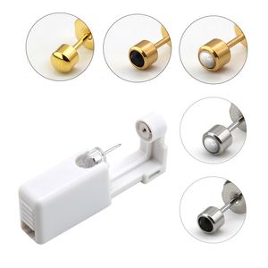 Unité de perçage d'oreille stérile jetable, pistolet de perçage pour Cartilage Tragus Helix, sans douleur, Kit de Machine à outils, goujon, bijoux à faire soi-même