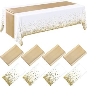 Housses de table jetables Nappe en plastique jetable or rose 6 places housse de table 108 pouces chemin de table en satin pour fête de mariage 231206