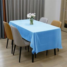 Wegwerptafel Covers Solid Color Tafelkleed Verjaardagsfeest Bruiloft Kersttafel Cover Wipe Desk Doek Decor Covers