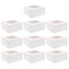 JETABLE Suspendre des conteneurs 10pcs 4 cavités Papier Cupcake boîte Dessert Bakery Gâteaux de gâteau pour la boutique à domicile (blanc)