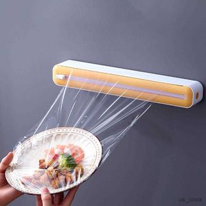 Disposable Take Out Containers Back Design Easy to Use Storage Cling Wrap Dispenser Cutting Plastic Wrap Cutter Kitchen Gadget R230726