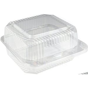 Wegwerp Afhaalcontainers Plastic Clamshell Afhaalbakjes Dessert Scharnierende Voedselcontainer To Go Dozen Voor Salades Pasta Sandwiches Dhqba