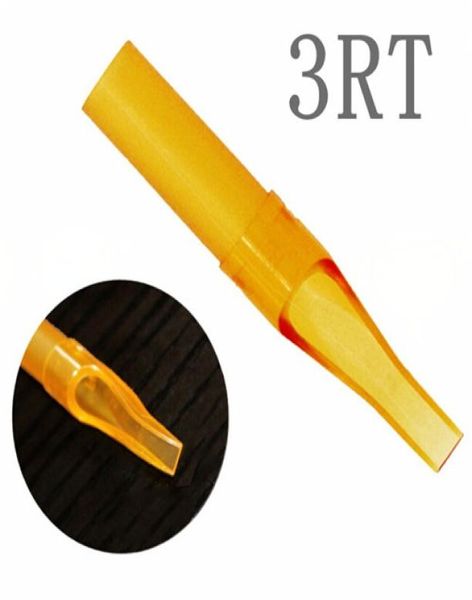 Puntas desechables para tatuajes, 50 Uds., 3RT, tubo de boquillas estériles de plástico de Color amarillo, suministro de tatuaje para máquina de tatuaje 6982397