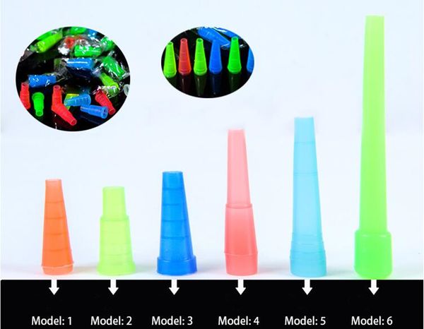 Test jetable Drip Tip pour fumer le narguilé arabe Shisha Cap Cover Testeur en plastique à usage unique Doigt Embouchure en caoutchouc Conduite d'eau individuelle