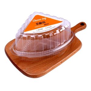 Contenedores de comida para llevar de plástico transparente desechables para postres Frutas Verduras Sandwich Pan Venta al por mayor Envío gratuito QW9083