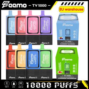 Wegwerp vape hot item OEM-logo 10k trekjes Feemo TV10000 wegwerpbare e-sigaret scheidbare pod en 650 mah batterij met 20 ml 5% nic e-sap 10 smaken