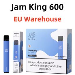 Wegwerpvape Jam King vape puff 600 EU Warehouse elfbar 2% wegwerpbare elektronische sigaret 2 ml Voorgevuld 20 mg 550 mah vs vaper desechable Einweg Vape Razz bar