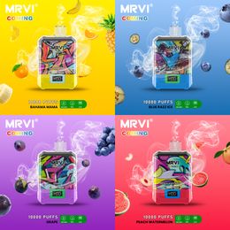 Pluma vape desechable Mrvi Coming 10000 Puff 10K Cigarrillos electrónicos vape desechables 19 ml vaper desechables 650 mah Puffs 10Kpuffs vapes soplo desechable