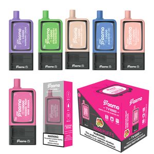 Wegwerp vape pod box kit Duitsland snelle verzending Feemo TV Wegwerp e-sigaret 10k trekjes fabriekslevering met mesh-spoel vaporizer 20 ml e-sap 10 smaken