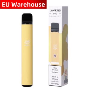 Vape jetable Puff 600 Jam King 600 sigarette elettroniche Entrepôt allemand en stock E Cigarette 2 ml prérempli 550 mAh Saveurs de jus de batterie Puff Bar Vape Pen 2% 20 mg