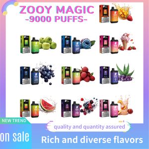 wegwerp vape zooy magic puff 9000 puff bar Oplaadbare 650mAh Long Range Portable en verschillende smaken randm 9000 vape pen