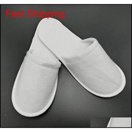 Serviette blanche jetable à bout fermé, pantoufles d'hôtel de voyage, chaussures de spa, ensembles de salle de bain, salle de bain qylBQj bdesports