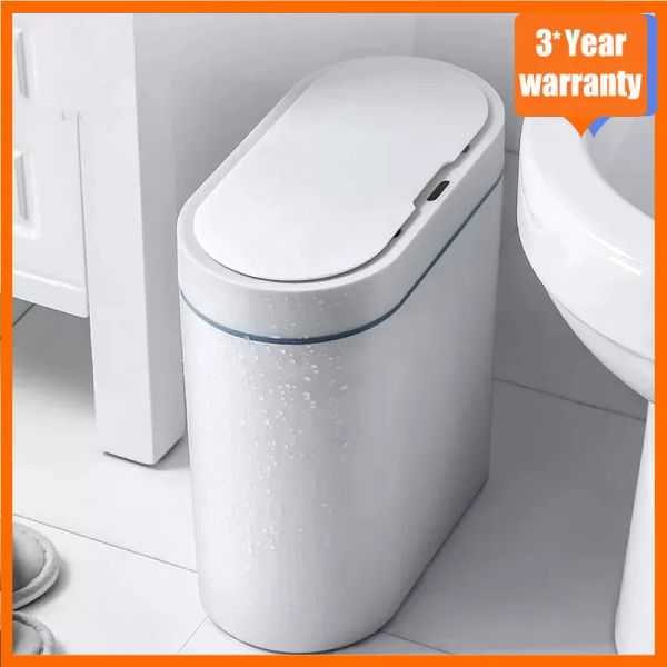 Disposeurs de capteur intelligent poubelle peut électronique automatique des toilettes de salle de bain domestique de salle de bain imperméable bac poubelle de maison intelligente
