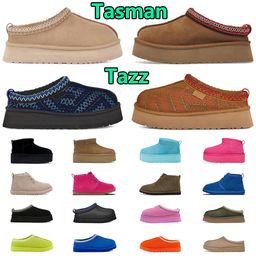 Diseñador Tazz Australia Zapatillas Tasman para mujer Plataforma Ultra Mini Bota Neumel Botas Zapatilla Mulas Diapositivas Slip-on Suede Upper Winter Slide Shoes 35-42