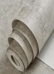 Papier peint clair en gris clair en plâtre vintage loft papier peint de ciment effet en béton en béton 947564