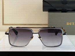 Dita H Six Johnson Designer de haute qualité des lunettes de soleil pour hommes Rétros Rétros Brands Fashion Design Metal Ribbon Box Pilot Sports Fiess Fournisseur