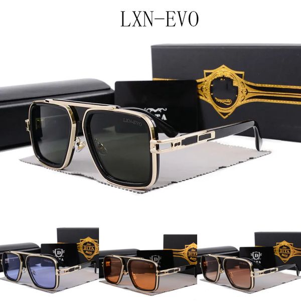 Dita LXN-EVO Fashion Aviator Square Men's Designer Sunglasses Metal Vintage Frame HD Business Glasses