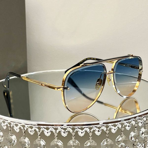 DITA MACH-SEVEN lunettes de soleil design pour hommes et femmes montures en métal plaqué or de luxe lunettes de soleil de style sport d'affaires mode boîte originale