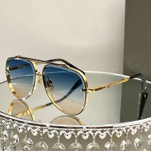 Dita Mach-Seven Men Women Designer Lunettes de soleil Metal Gold Plated Business Sports Style Sunglasses Boîte d'origine