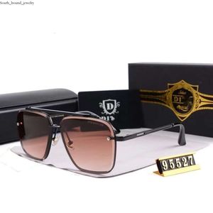 Dita mach zes Johnson Dita zonnebrilontwerper heren zonnebril retro luxe merk bril modeontwerp metalen lintbox piloot sport 4243