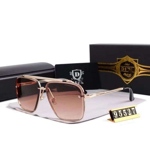 Dita Mach Six Johnson Dita Sungasses Designer Men's Sunglasses Retro Luxury Brand Lunets Fashion Design Metal Ribbon Box Pilot Sports 2222