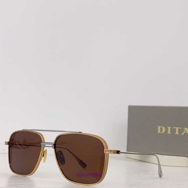 DITA lunettes de soleil pour hommes et femmes designer double faisceau lunettes en métal plage protection solaire circulaire 25HM PC82