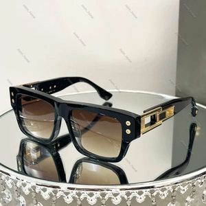 Dita Lunettes de soleil Hommes Femme Qualité de luxe Jambes de miroir galvanisées Dita Mach Six Lunettes de soleil Lunettes de soleil de créateur 006 Plaque épaisse Mode Lunettes surdimensionnées 242