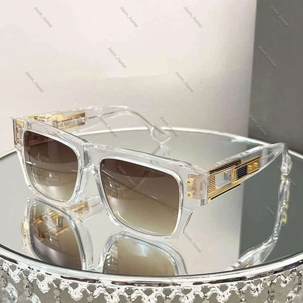 Dita Lunettes de soleil Hommes Femme Qualité de luxe Jambes miroir galvanisées Dita Mach Six Lunettes de soleil Lunettes de soleil design 006 Plaque épaisse Mode Lunettes surdimensionnées 351