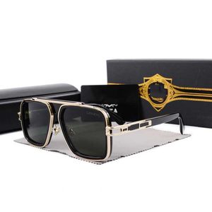 Dita Vintage Pilot Square Men Designer Sunglasses Sunglasses Nices Golden Frame Glasses UV400 Gradient LXN-EVO