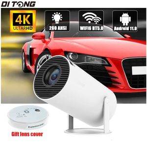 Ditong 4K Projector 1080p Mini LED Portable WiFi Full HD Android 1280720p voor Home Theatre Projector voor films HY300 Pro 240419