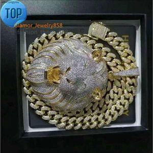 Colliers Div2 Bijoux Hip Hop Iced Out Pendant Pender Collier Bling Diamond Cuban Link Chain Big Pendants Lion Animal Rapper ACCESSOIRES34