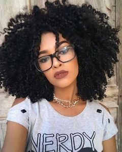 Diva1 Afro Kinky Krullend Menselijk Haar Pruik 130% Dichtheid Braziliaanse Kant Pruiken Pre Geplukt met Baby Maagd 12 inch