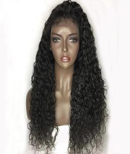 Diva1 180 Dichtheid Watergolf Natuurlijk HUN HAAR WIG PREVUCTE 360 LAATS frontale natte golvende Peruaanse Virgin6127522