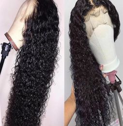 Diva1 Wave Deep Lace Front Wig Wigs Human Hair Wigs 150 Densidad rizada brasileña para mujeres negras HD Full frontal 360 Lace Front Wig3483706