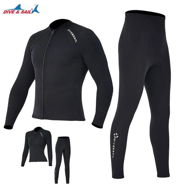 Dive Sail 2 mm Suit de plongée premium pour les hommes femmes Pantalon mouillé pantalon divisé de corps