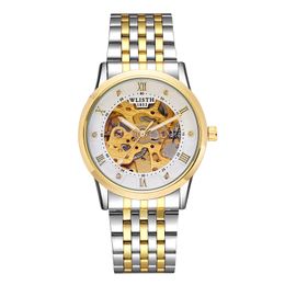 buzo aaa reloj relojes de resistencia Moda directa de fábrica Reloj de pulsera mecánico automático Relojes huecos Hebilla plegable cinturón de acero luminoso montre dhgates regalo