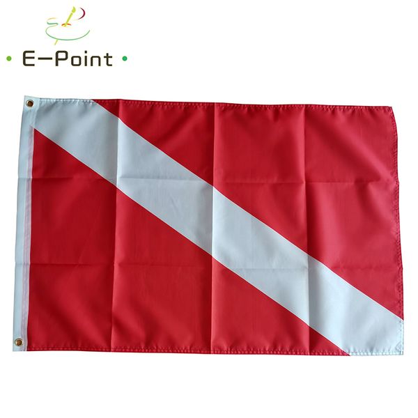 Plongeur vers le bas drapeau plongée sous-marine bannière Padi bateau 3*5ft (90 cm * 150 cm) Polyester drapeau bannière décorations pour la maison