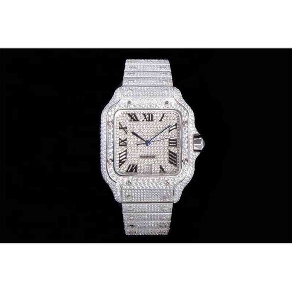 Montre arabe de luxe pour plongeur, 39.8mm, mouvement 2824, Quickswitch W2sa0009, marque bicolore Vvs Icy Babys Breath Diamond Vynd