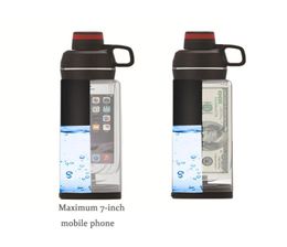 Bouteille d'eau de détournement avec l'organisateur de pilule de cachette secrète de poche de téléphone peut cachette en plastique en plastique pour l'outil de bonus de l'argent 22097134