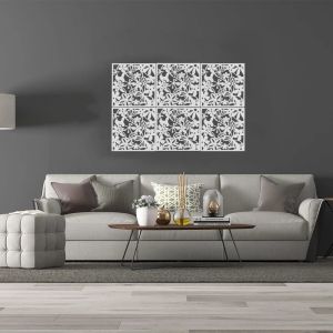 Divisores 12 piezas 40x40 cm pantallas colgantes sala de estar paneles divisores partición arte de la pared bricolaje decoración del hogar madera blanca etiqueta de la pared de plástico
