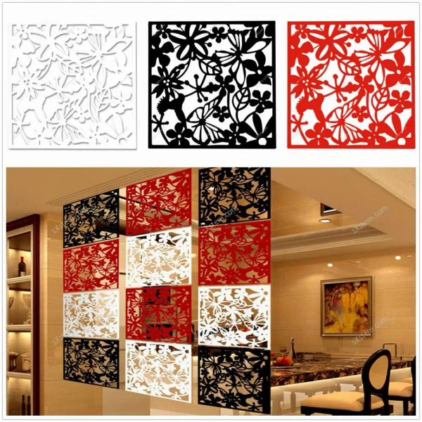 Divisores 12 Uds. Pantalla colgante, Panel divisor, cortina para habitación, pantalla divisoria, patrón hueco, sala de estar, Hotel, Bar, decoración artística DIY