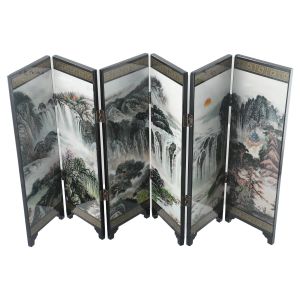 Diviseurs 48 * 24 * 0,6 cm Gift Oriental Office Diviseur d'écran en bois séparateur rétro Mur chinois Privacte Small Panel Room Partion Crafts