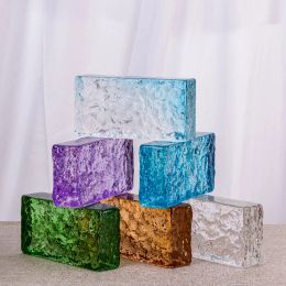 Divisores de hielo de doble cara cristal de vidrio ladrillo pared pared ladrillo de ladrillo transparente ladrillo de ladrillo hot inodoro