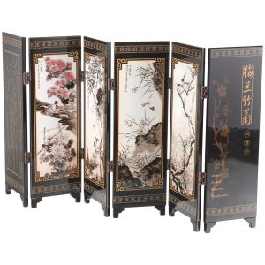 Verdelers Schermpaneel Verdeelkamer Opvouwbare Chinese Desktop Tafelblad Decoraties Voor Verdelers Lakwerk Ornament Oosterse Panelen