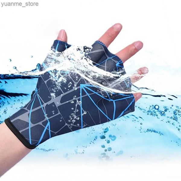 Accessoires de plongée 1 paire gants en ligne de baignade durable gants de nage portable en eau résistants à l'eau Gants de plongée paddle y240410