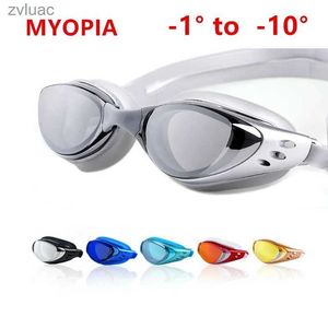 Accesorios de buceo Miopía para adultos Gafas de natación Gafas de piscina profesionales Antiniebla Gran campo de visión Niños Ópticos Gafas impermeables Dioptrías YQ240119