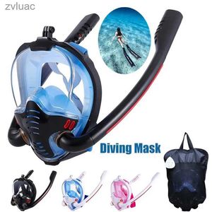 Duikaccessoires JSJM Snorkelmasker Volwassen onderwater Anti-condens Duikbril met volledig gezicht Snorkel Duikbril Zwemmen Snorkel Duikuitrusting YQ240119