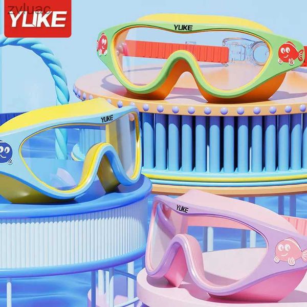 Accessoires de plongée Lunettes de natation pour enfants, étanches et antibuée, lunettes de plongée HD pour garçons et filles, grand cadre transparent, équipement de natation professionnel YQ240119