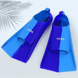 Accessoires de plongée professionnelle nage de natation courte nageoire douce en silicone gonflable nageoires pour hommes